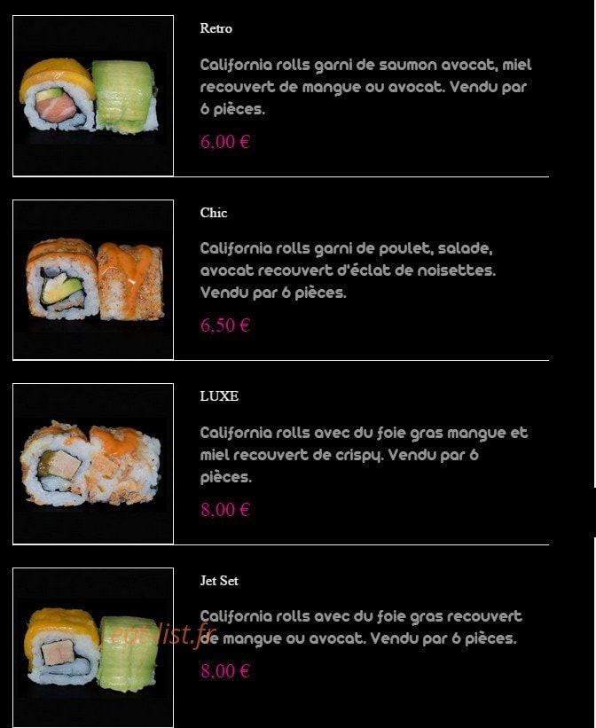 May Sushi — carte page 6