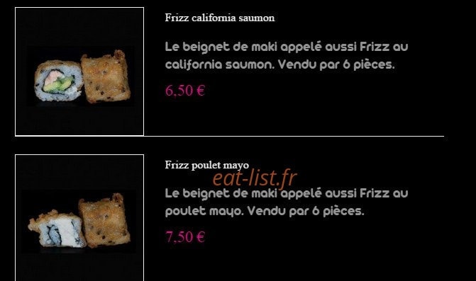 May Sushi — carte page 12