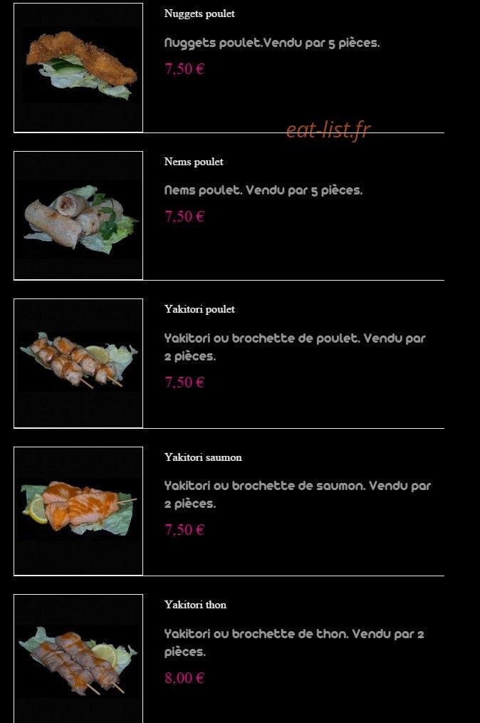 May Sushi — carte page 20