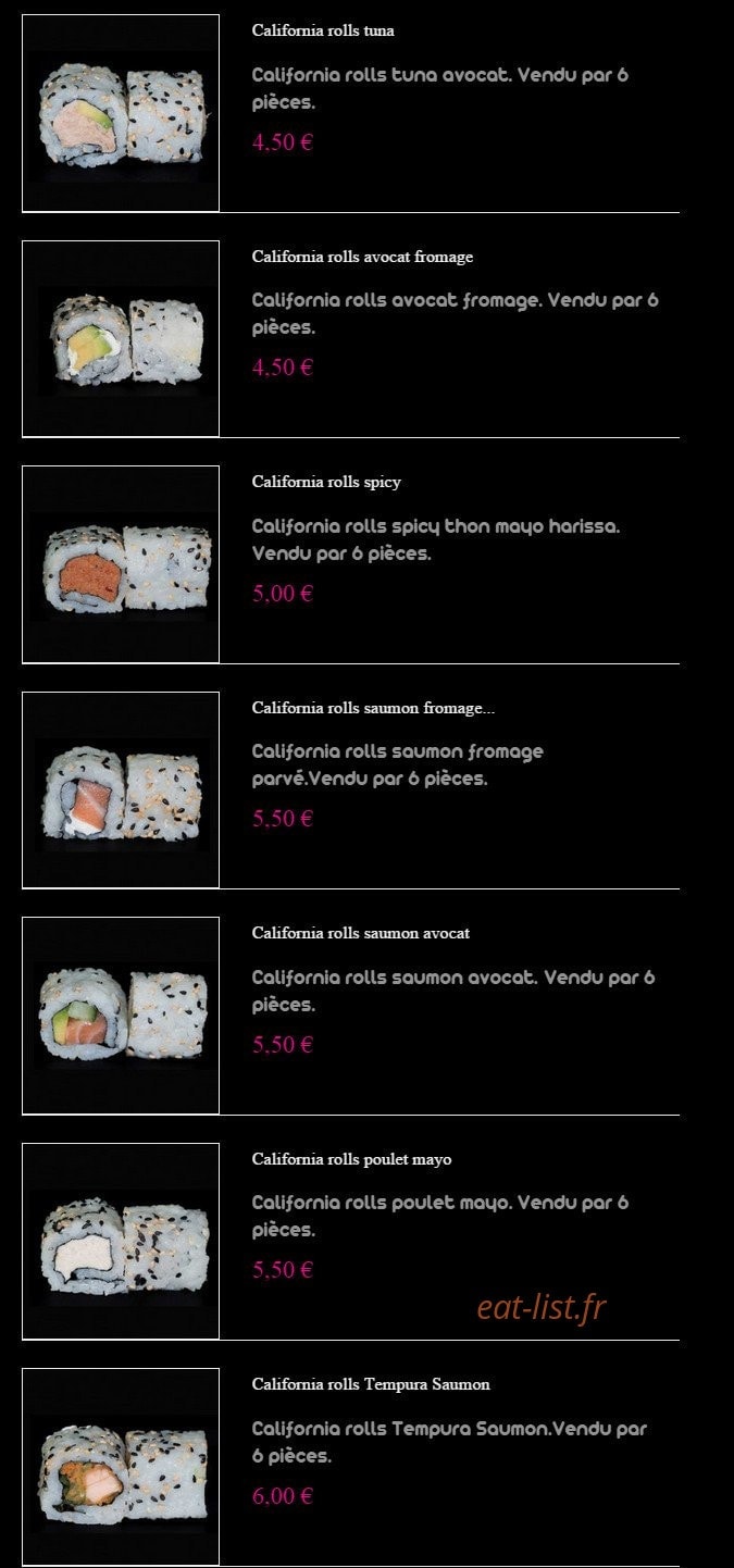 May Sushi — carte page 5