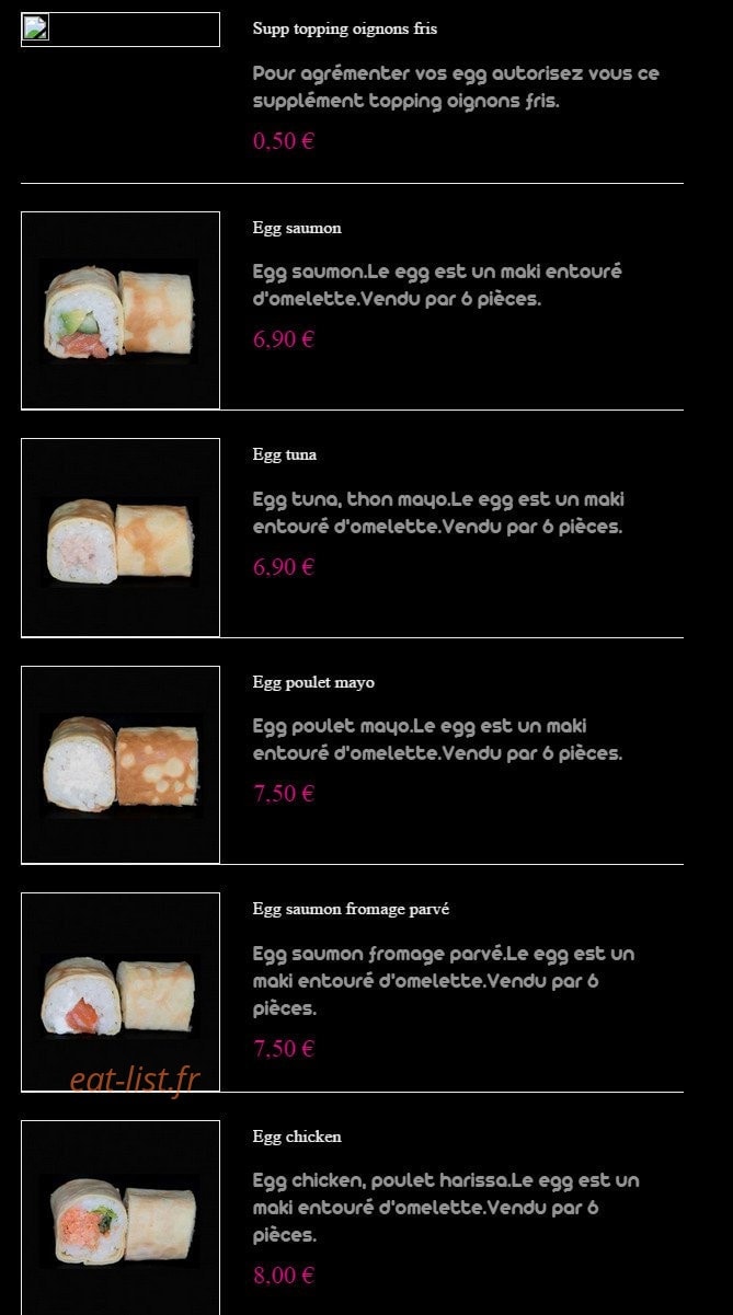 May Sushi — carte page 11