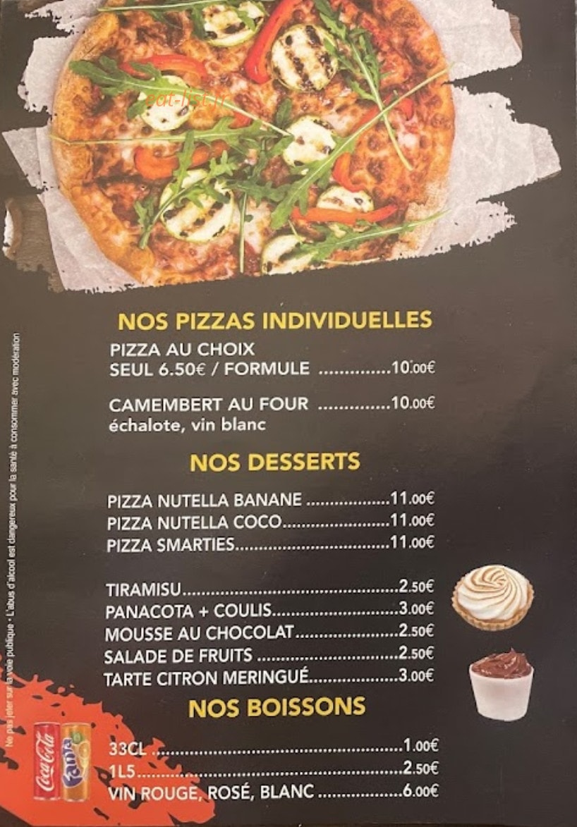 Pizz' à l'ancienne — carte page 4