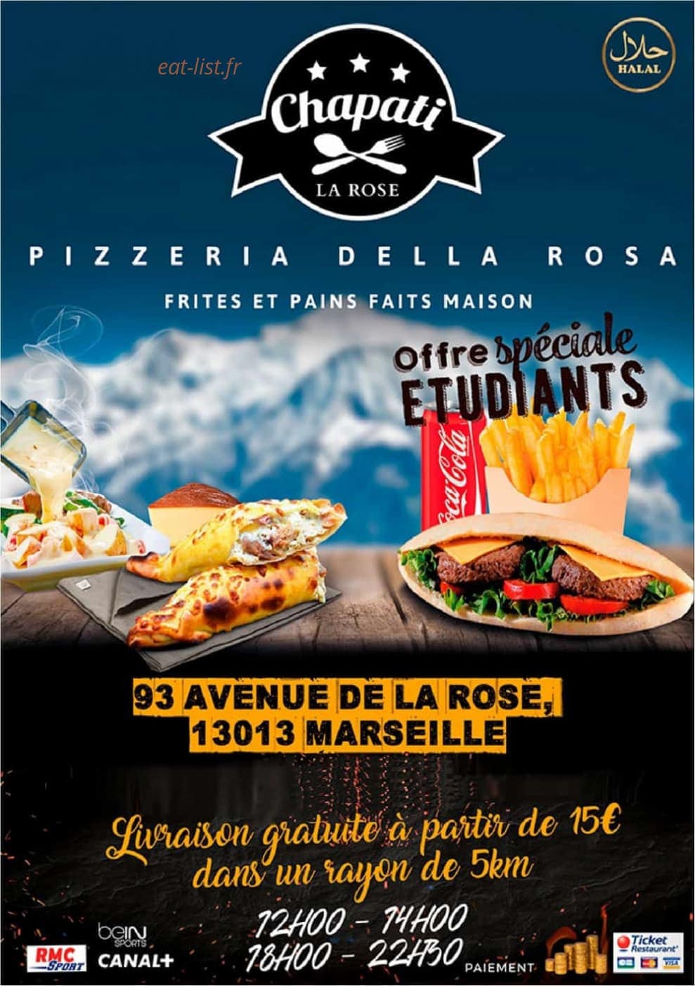 Pizzeria Della Rosa — carte page 1