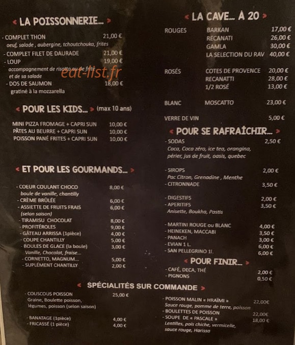 Pizzeria la rose — carte page 2