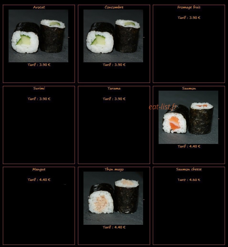 Poz sushi — carte page 3