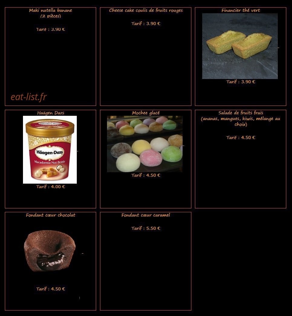 Poz sushi — carte page 19