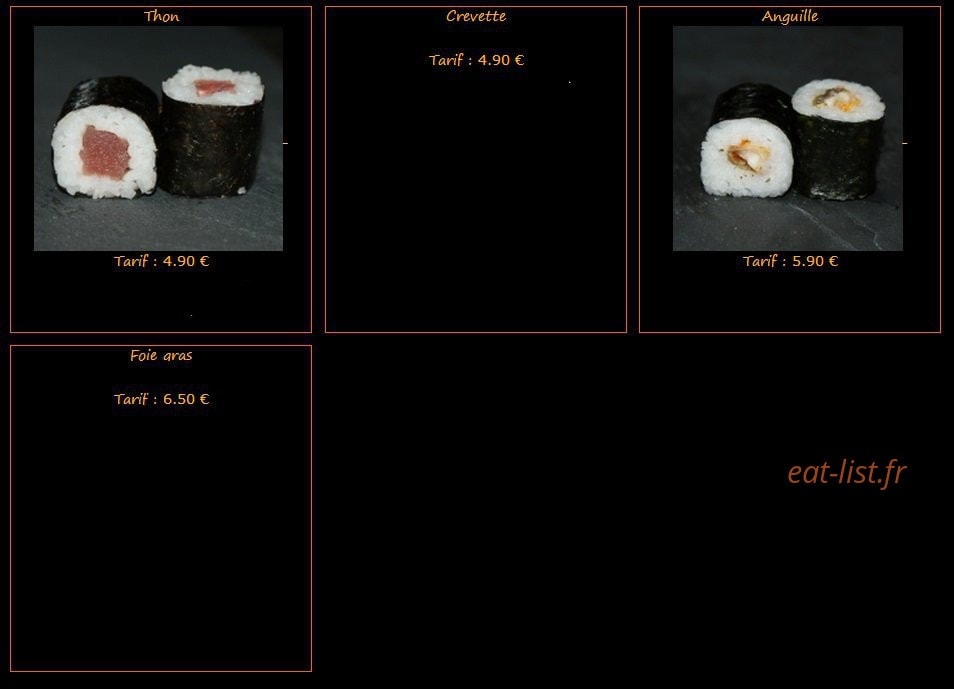 Poz sushi — carte page 4