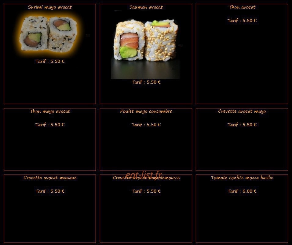 Poz sushi — carte page 5