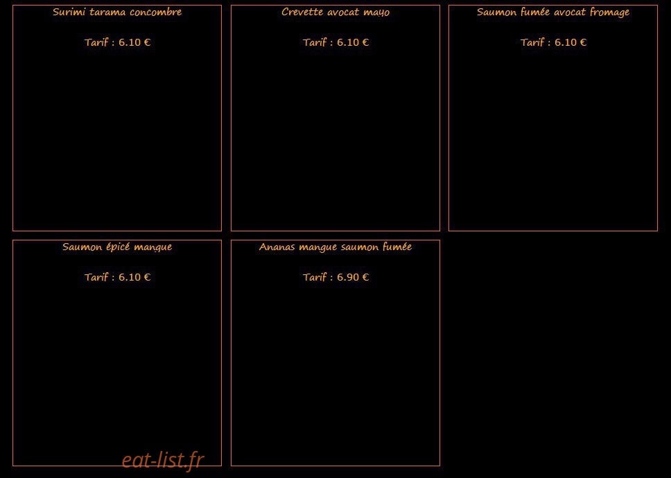 Poz sushi — carte page 12