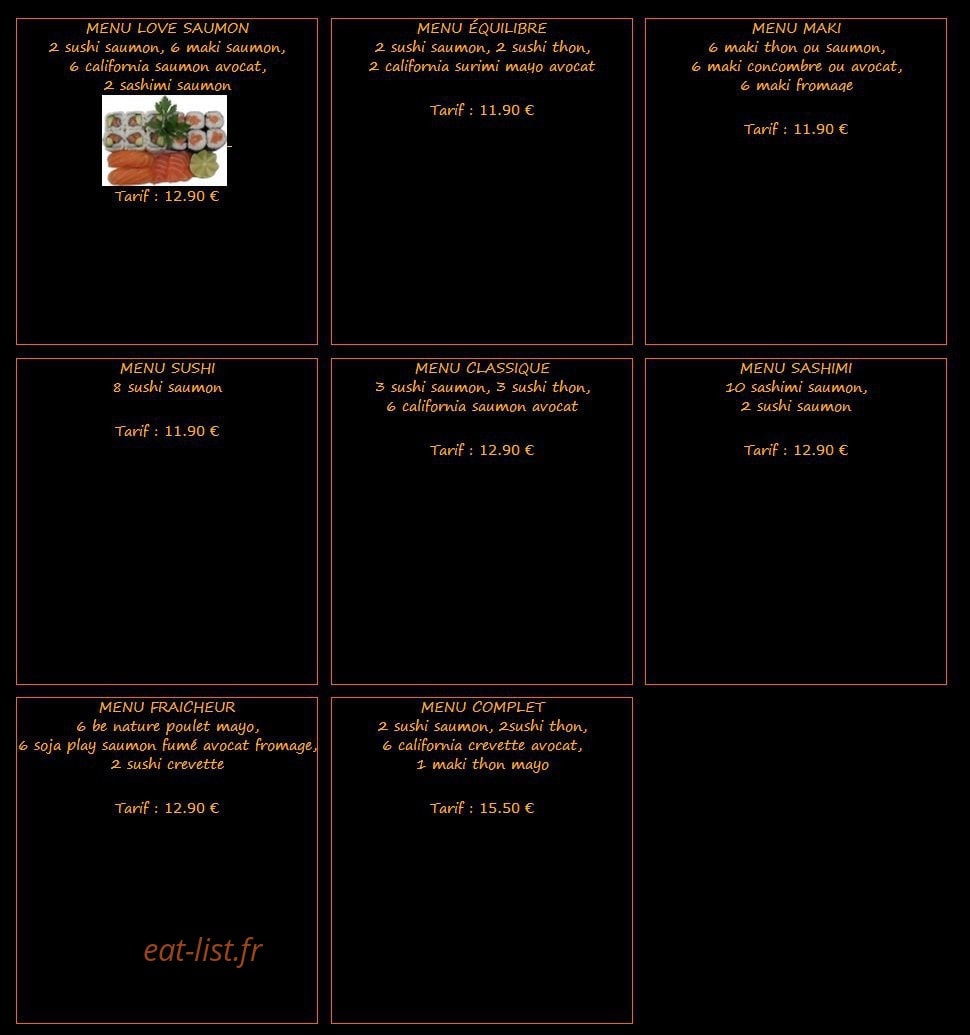 Poz sushi — carte page 8
