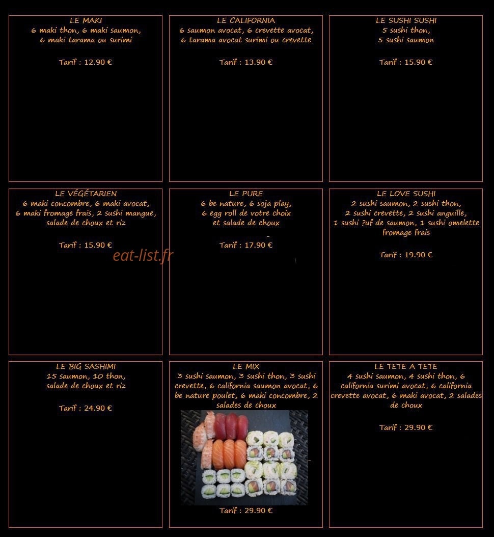 Poz sushi — carte page 22