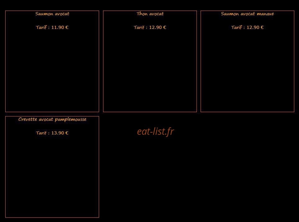 Poz sushi — carte page 16