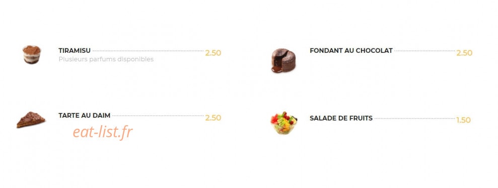 Regal Food's — carte page 9