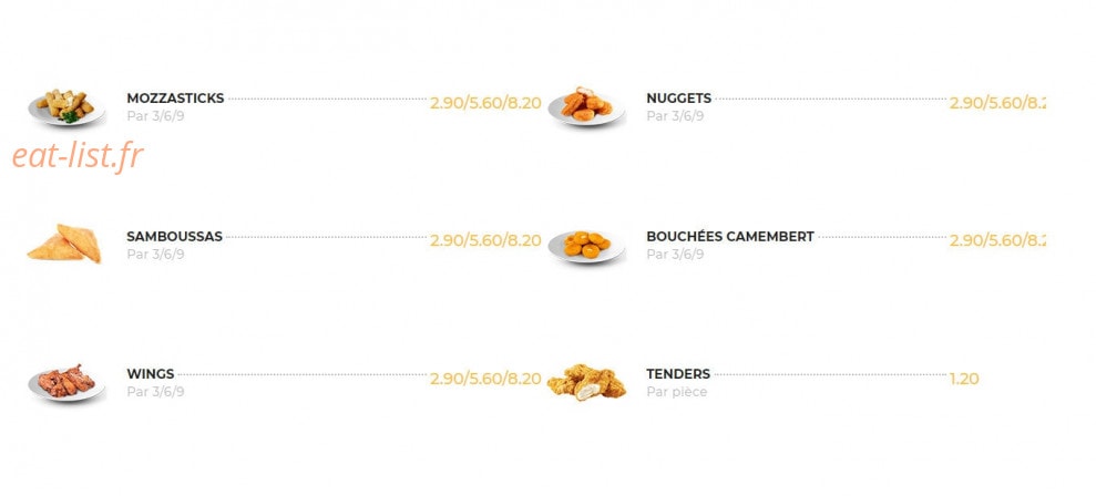 Regal Food's — carte page 5