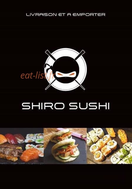 Shiro sushi — carte page 1