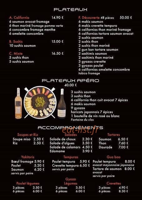 Shiro sushi — carte page 2