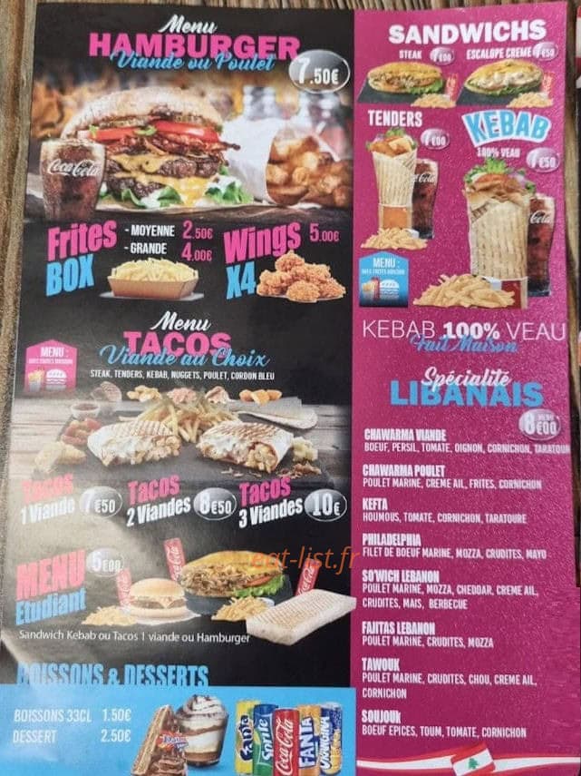 So'wich — carte page 1