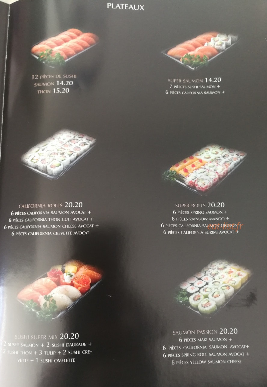 Sushi Red — carte page 1