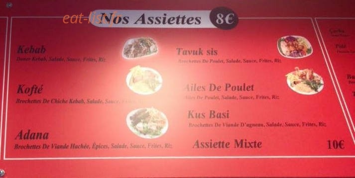 Anatolya Kebab — carte page 2