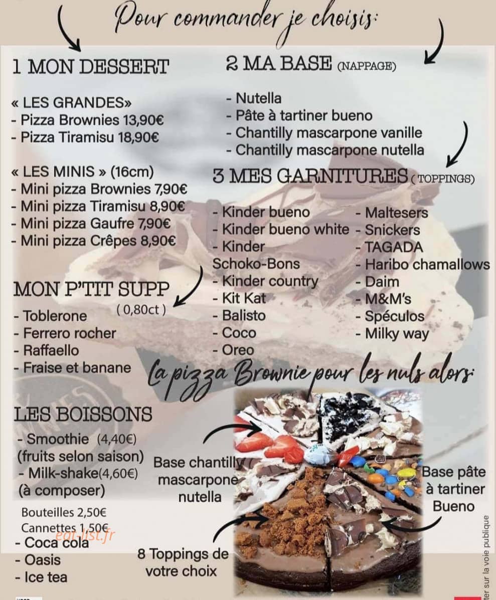 Be Brownies — carte page 1