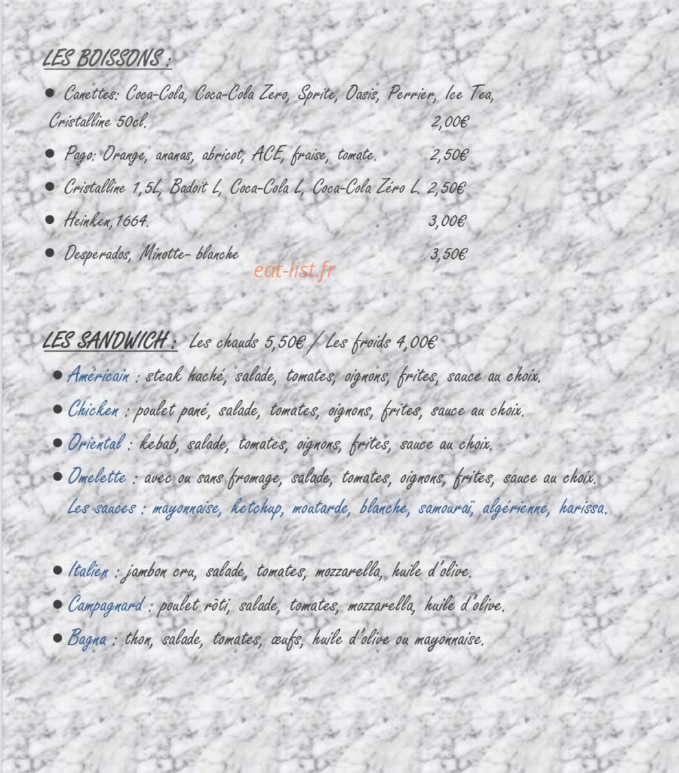 Brasserie Cap Arnavaux — carte page 3