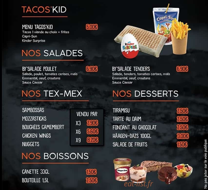 By’Tacos — carte page 4