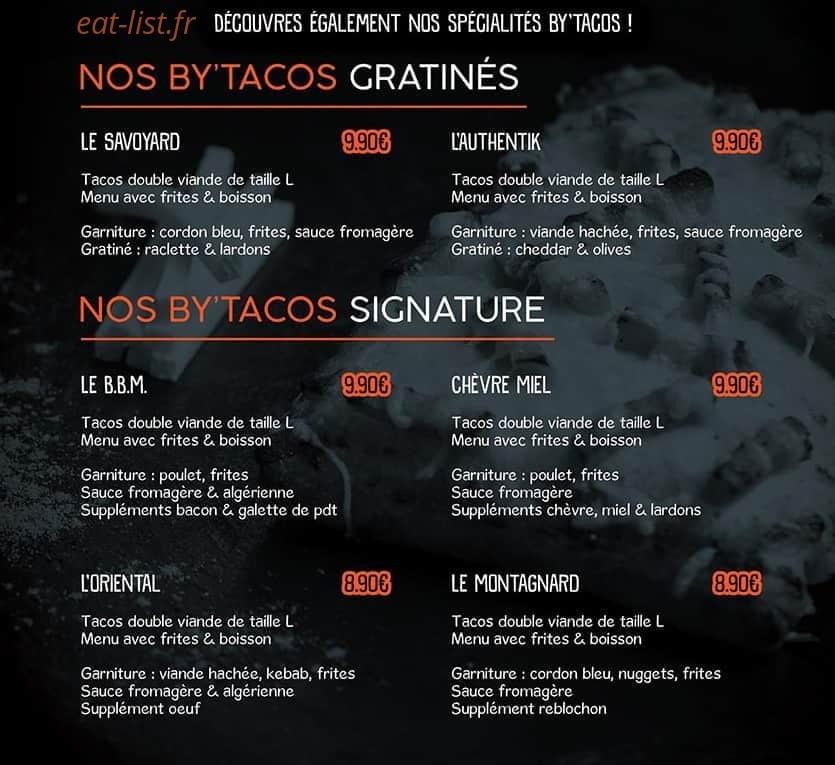 By’Tacos — carte page 3