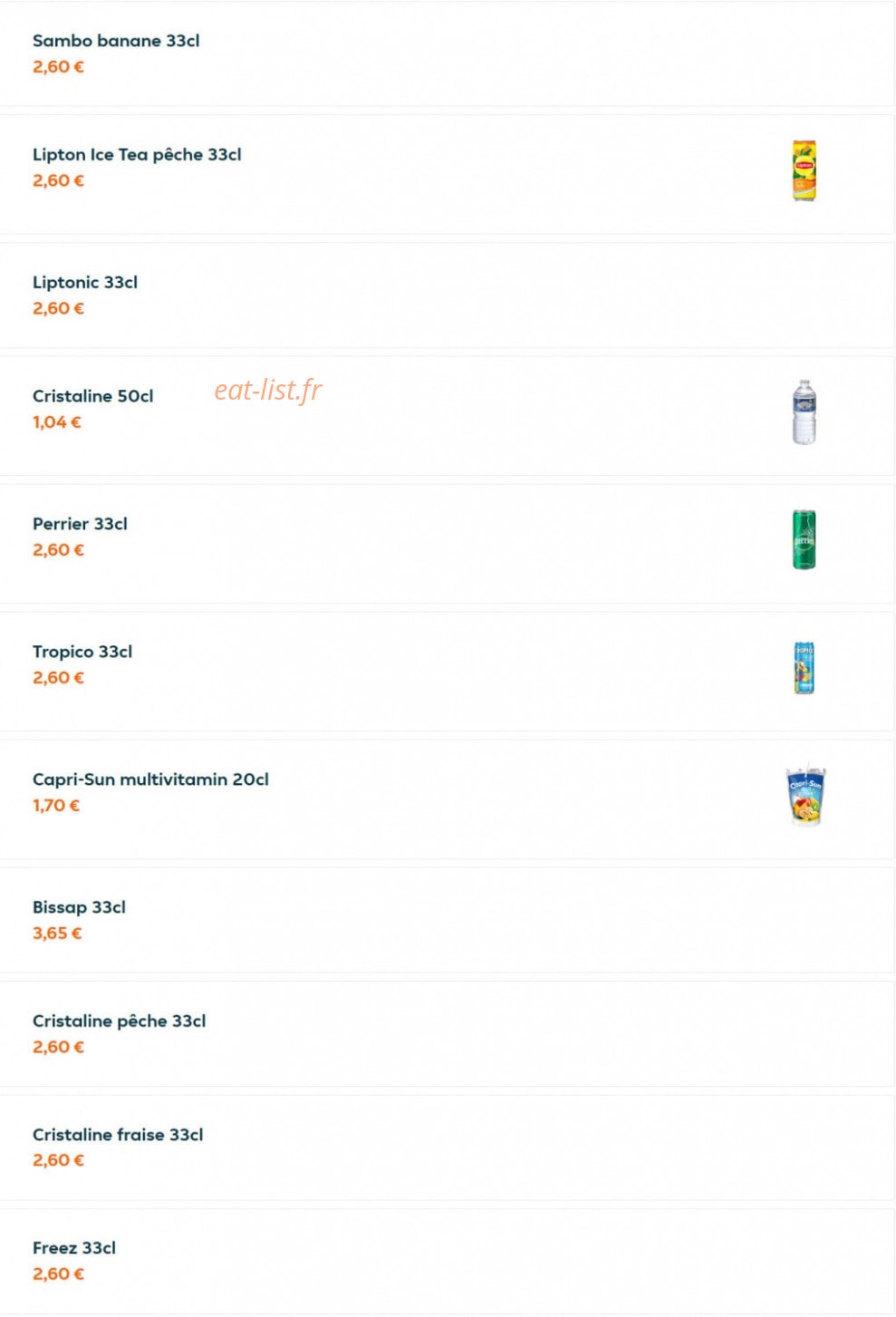Crime Food — carte page 10