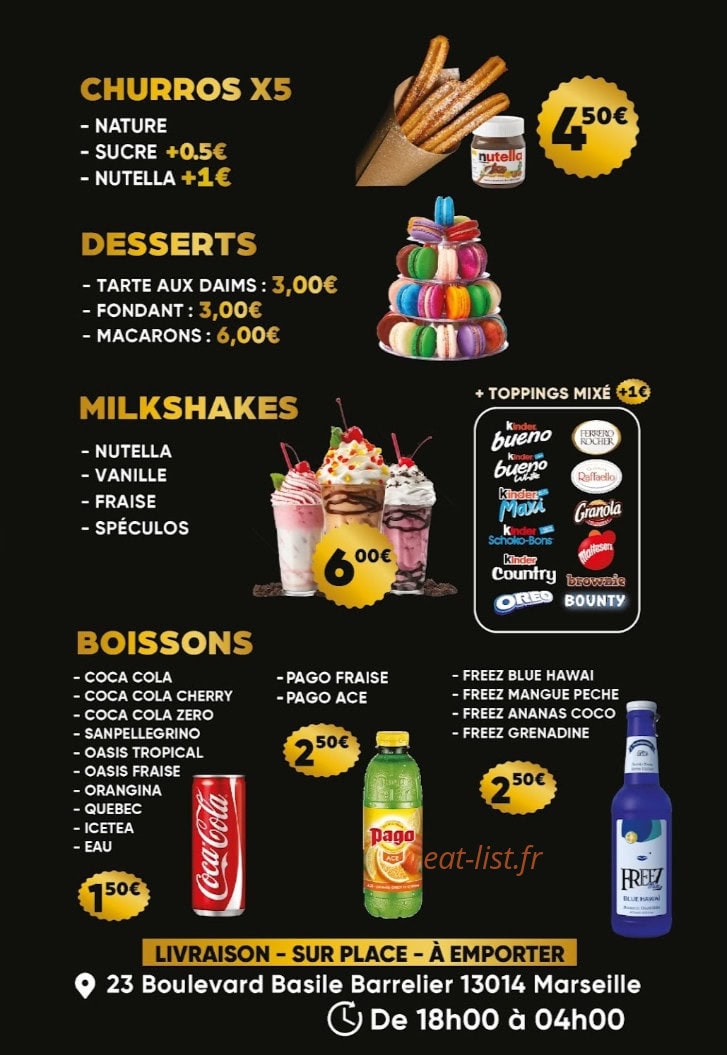 Golden Crêpes — carte page 2