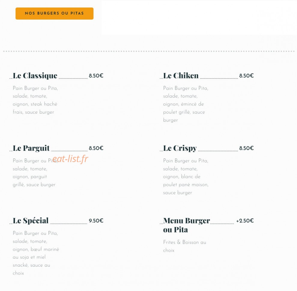 Le Spoon — carte page 1