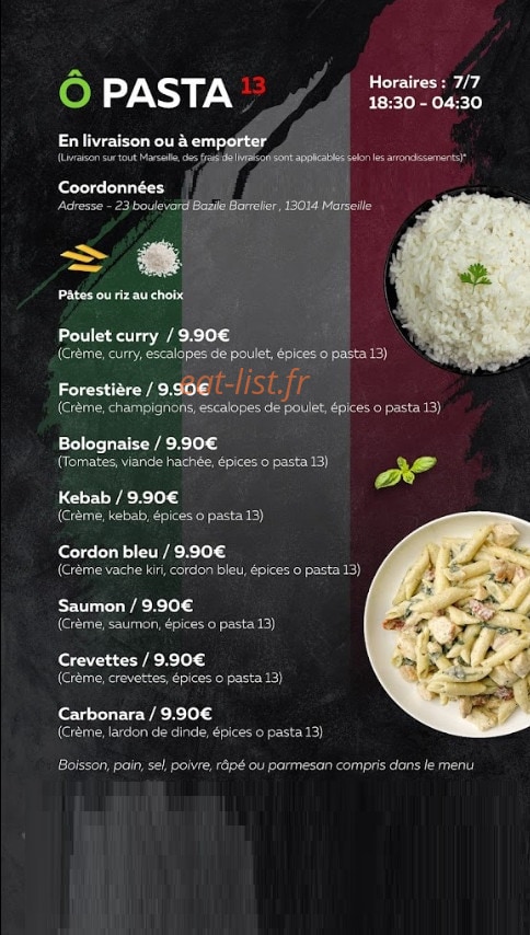 O Pasta 13 — carte page 2