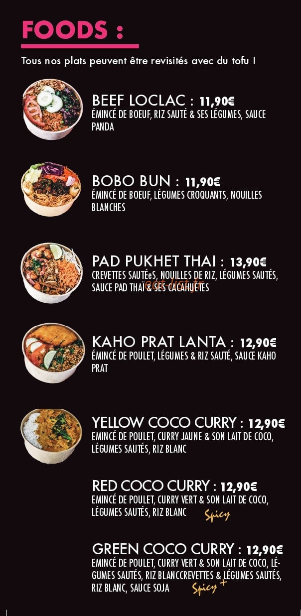 Phuket Street Food — carte page 3