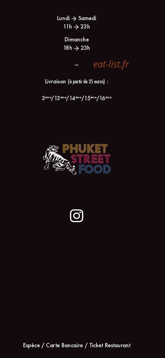 Phuket Street Food — carte page 6