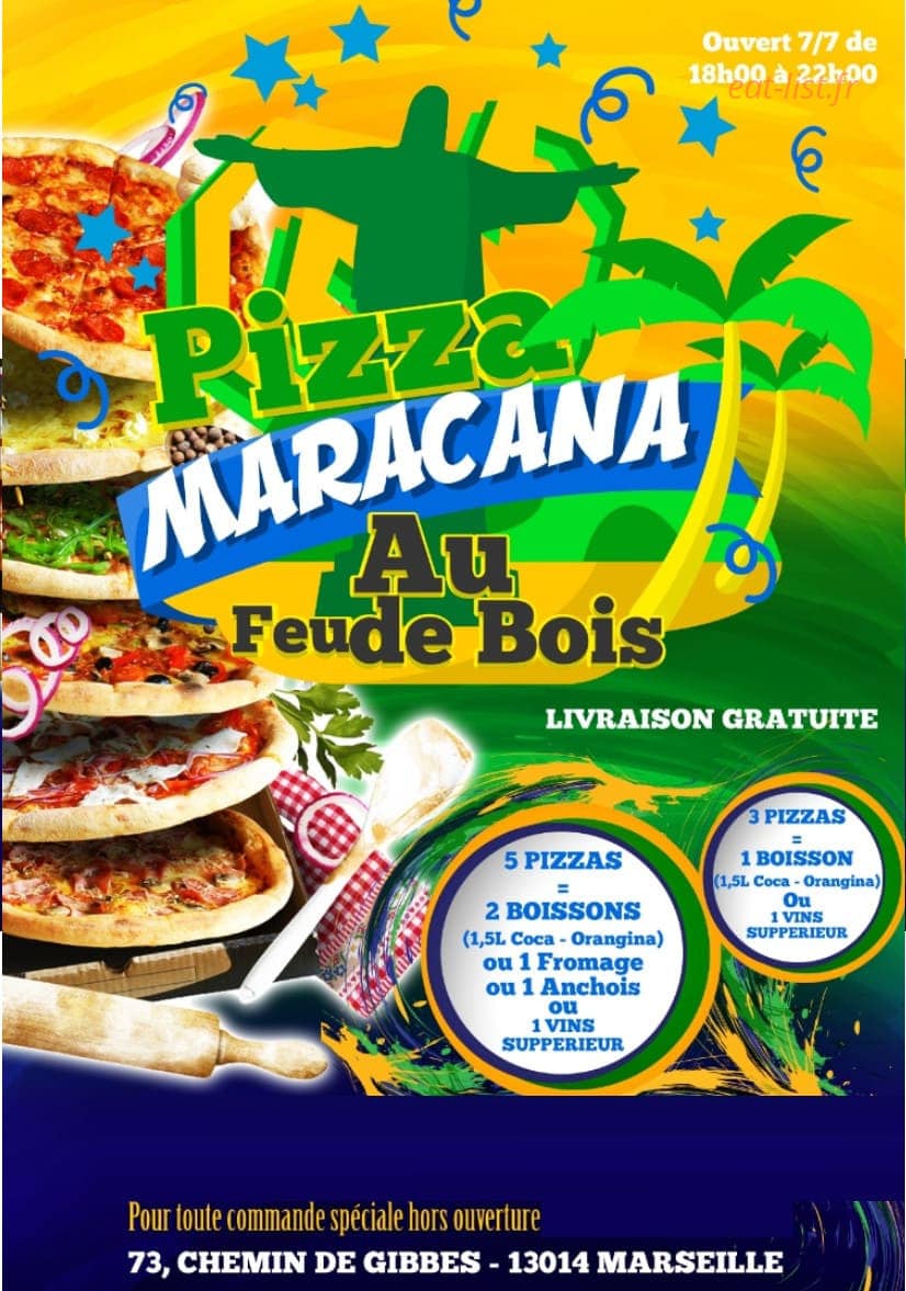 Pizza Maracana — carte page 1