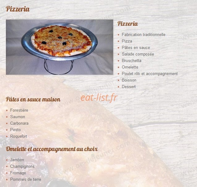 Pizzeria Sainte Marthe — carte page 2