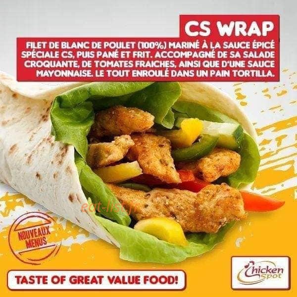 Chicken Spot — carte page 8