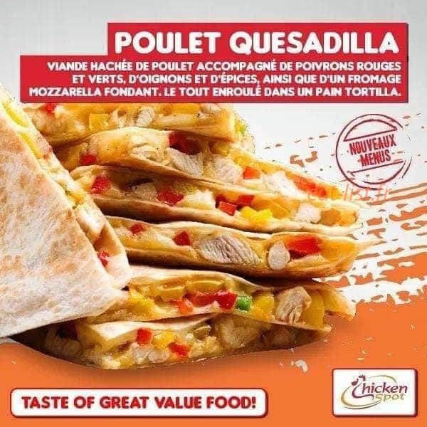 Chicken Spot — carte page 11