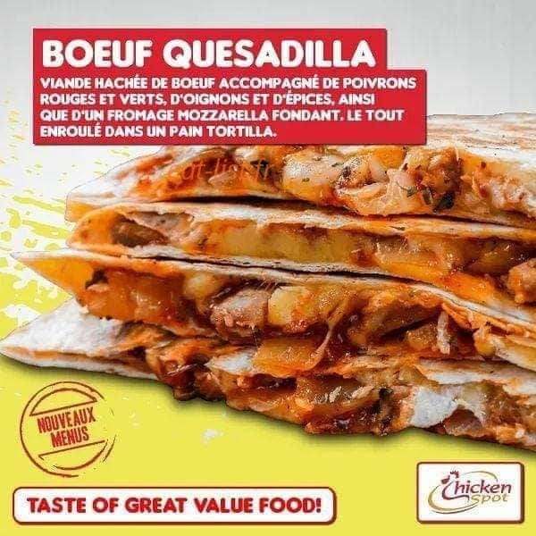 Chicken Spot — carte page 10