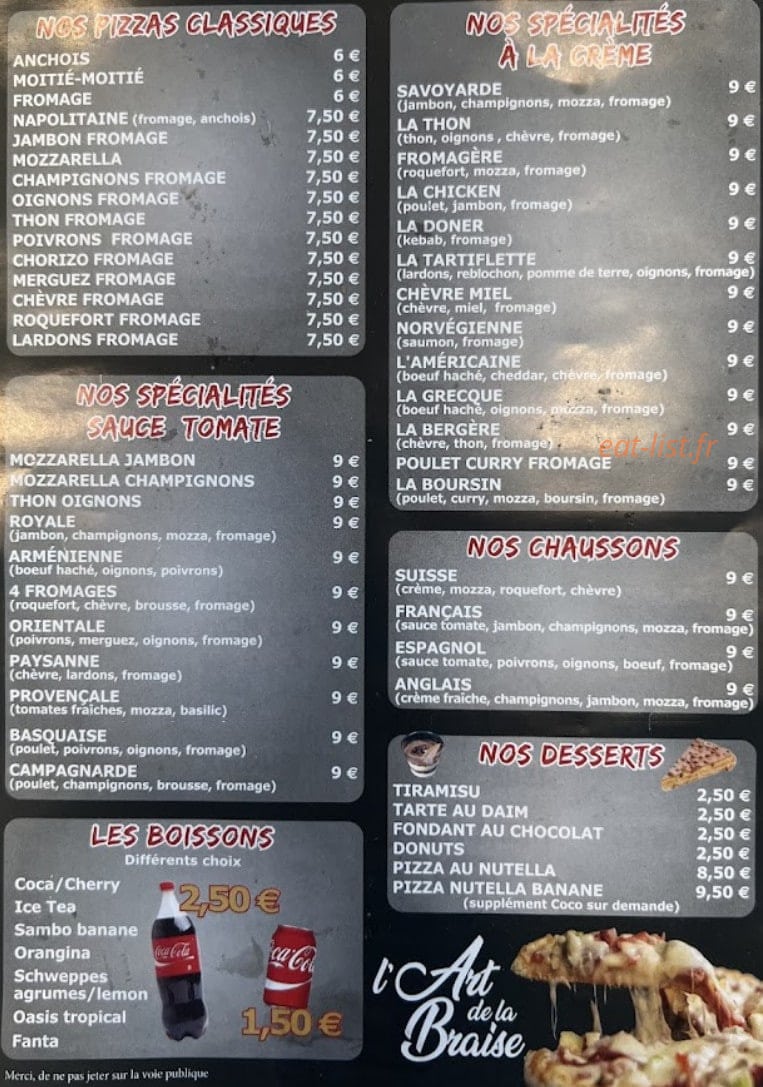 L'art de la Braise — carte page 2