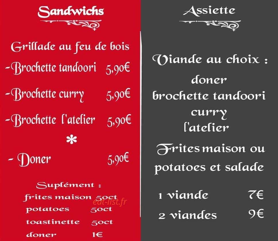 L'Atelier — carte page 1