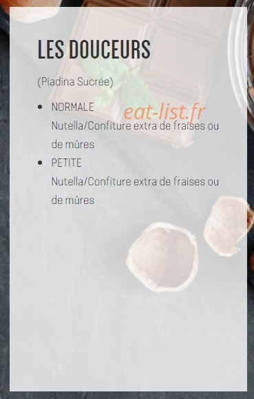 La Piadina — carte page 6