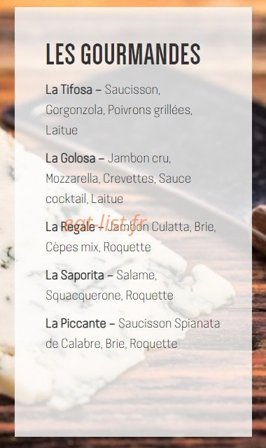 La Piadina — carte page 3