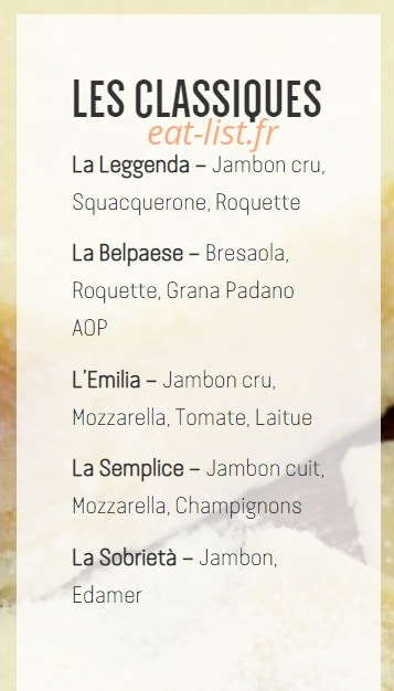 La Piadina — carte page 2
