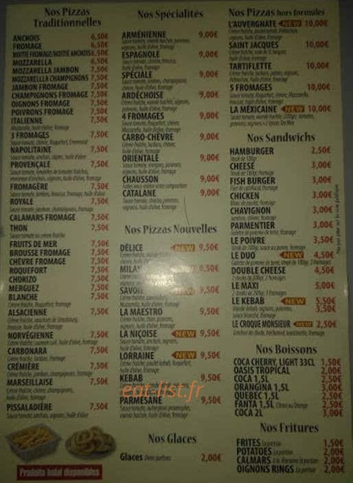 Lyon pizza — carte page 2