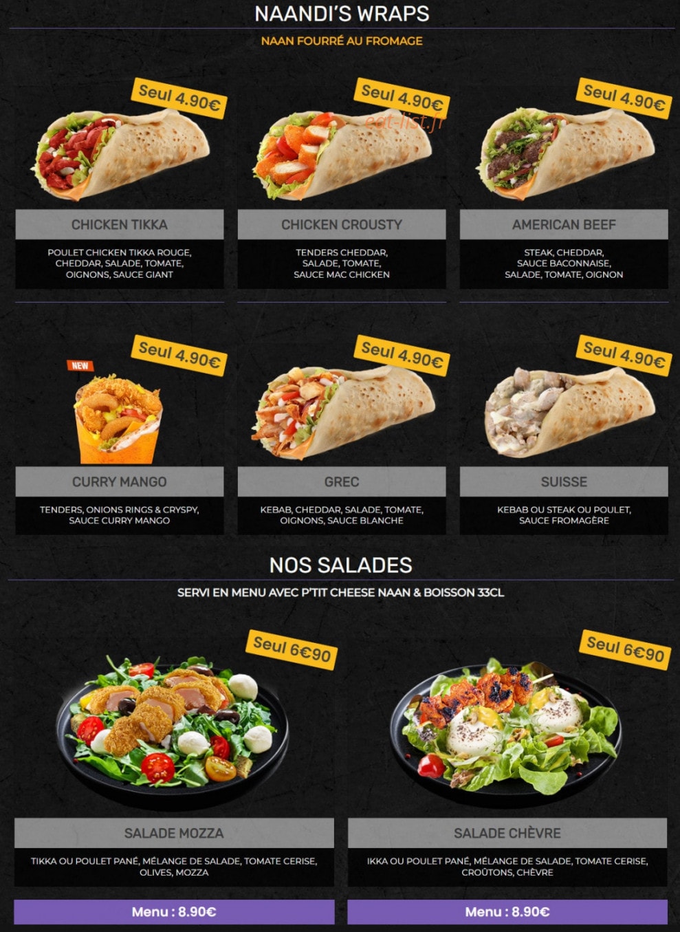Naandi’s — carte page 4