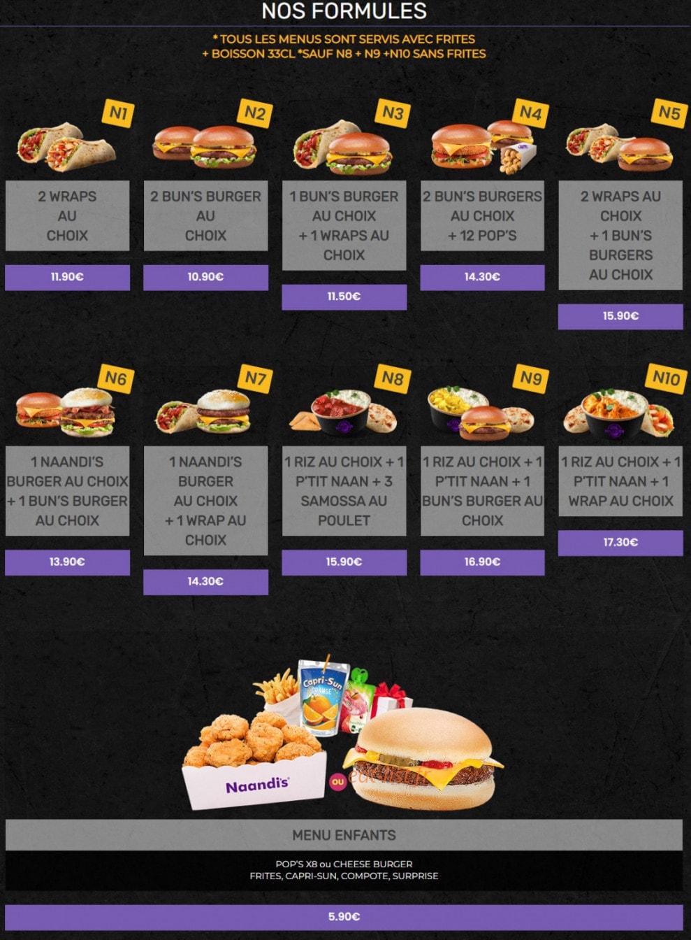 Naandi’s — carte page 1