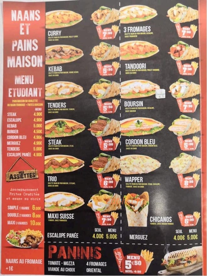 Pamir Food — carte page 3