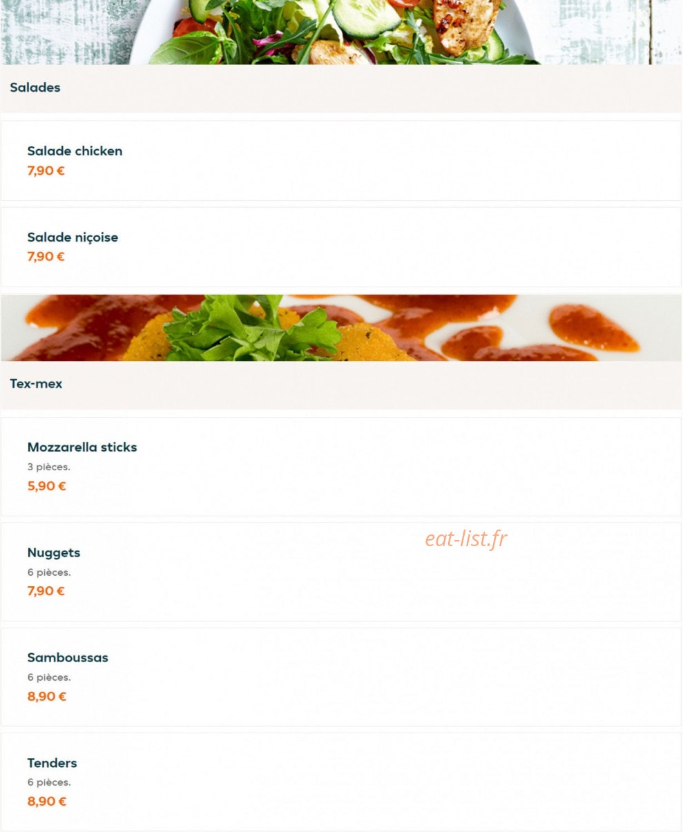 Regal Food's La Viste — carte page 6