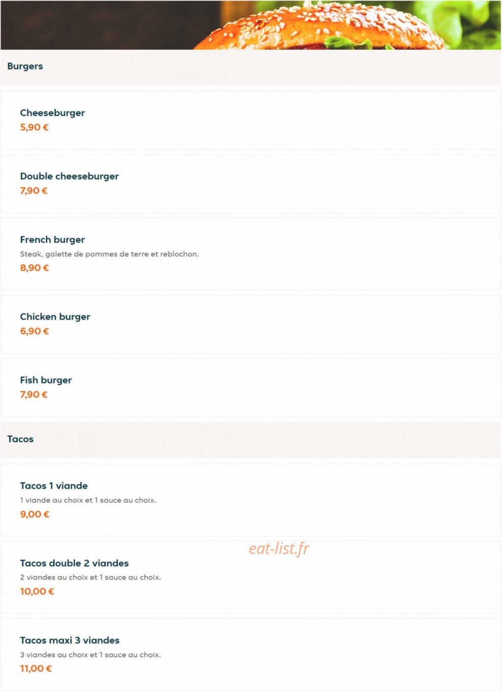 Regal Food's La Viste — carte page 4