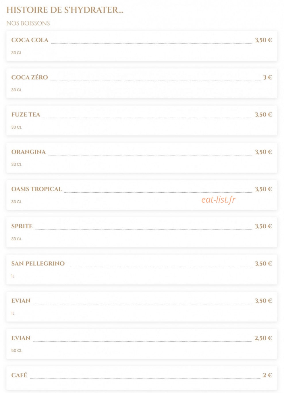 Restaurant l’aristocrate — carte page 4